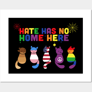 Cat  LGBT Hate Has No Home Here Posters and Art